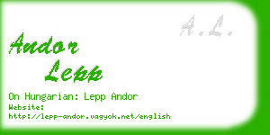 andor lepp business card